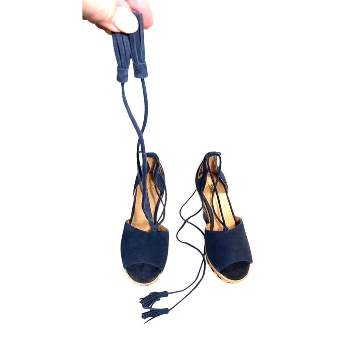 Cabi Wedge Sandals Dark Blue Size 6M