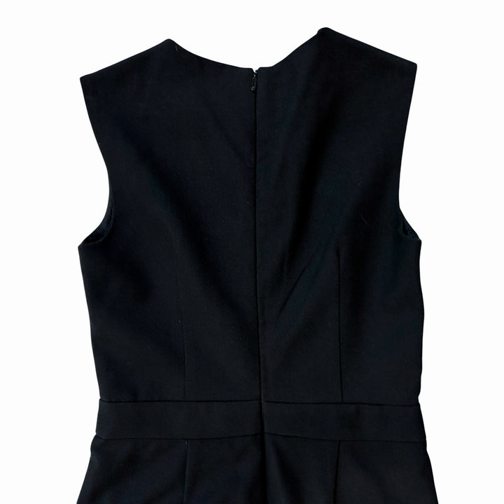 Trina Turk Women's Jumpsuit Size 6 Black "Lindsay" Pleated Minimalist Chic Capsule Wardrobe