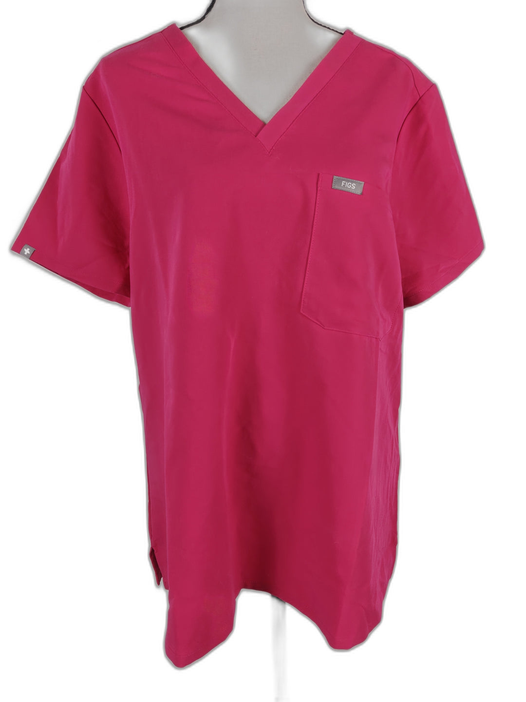 Womens FIGS Catarina Scrub Top Hot Pink Size XL