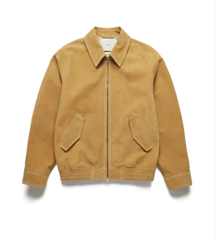 Unisex Dunst Small Latte Brown Suede Blouson Jacket