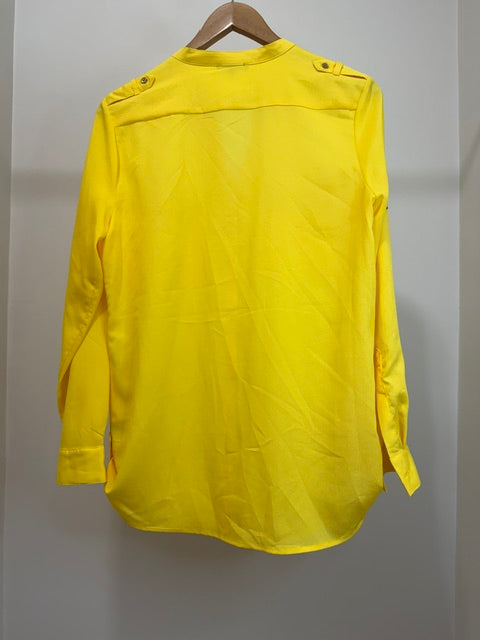 Premise Studio Utility Blouse Vibrant Yellow Roll Tab SzM