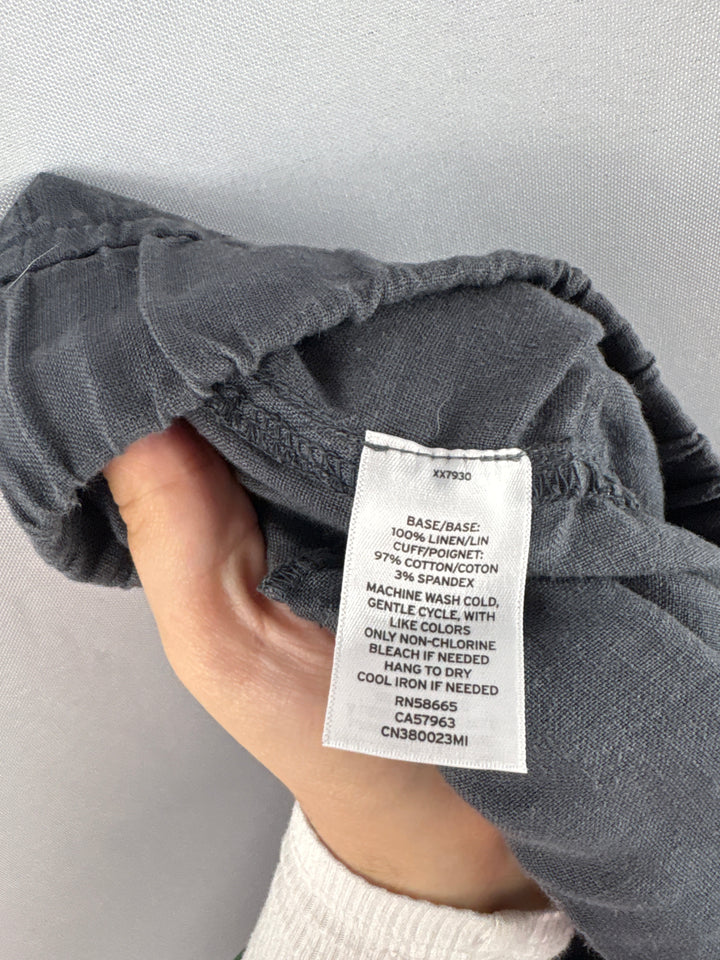 Women’s Caslon Small Dark Gray Linen Lounge Pants