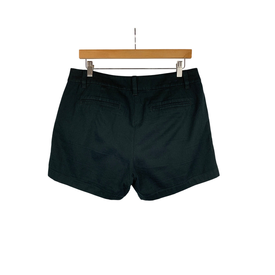J.Crew Womens Black Cotton Blend Shorts Size 8