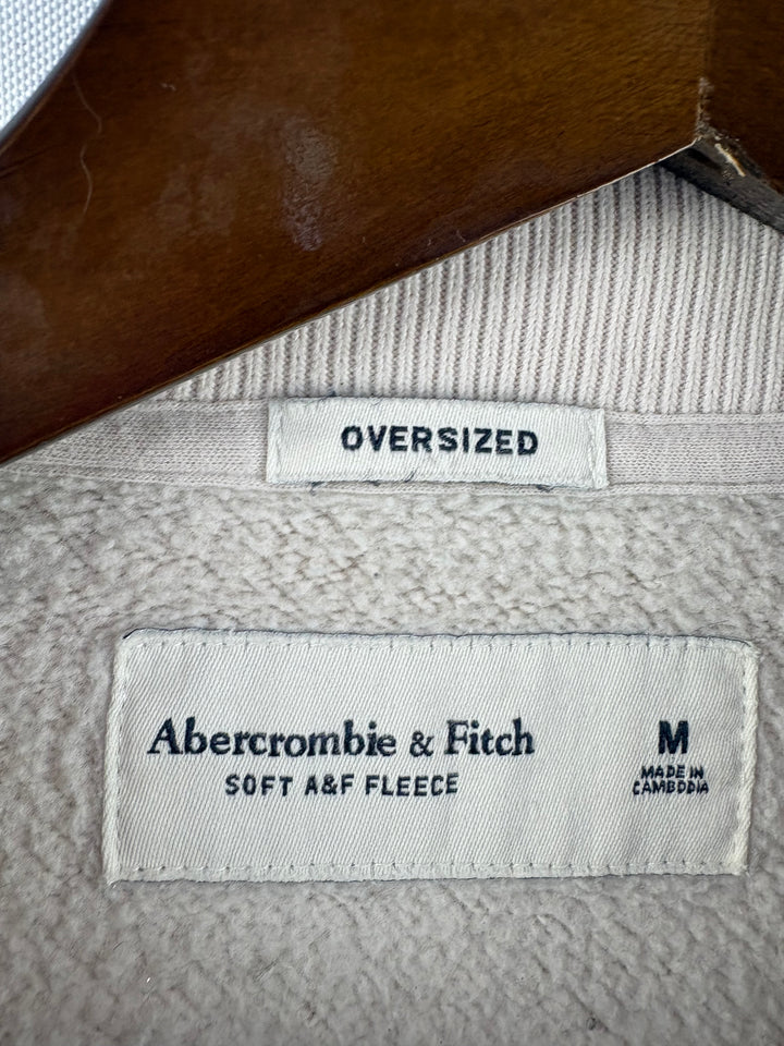 Men’s Abercrombie & Fitch Medium Cream Oversized Crewneck