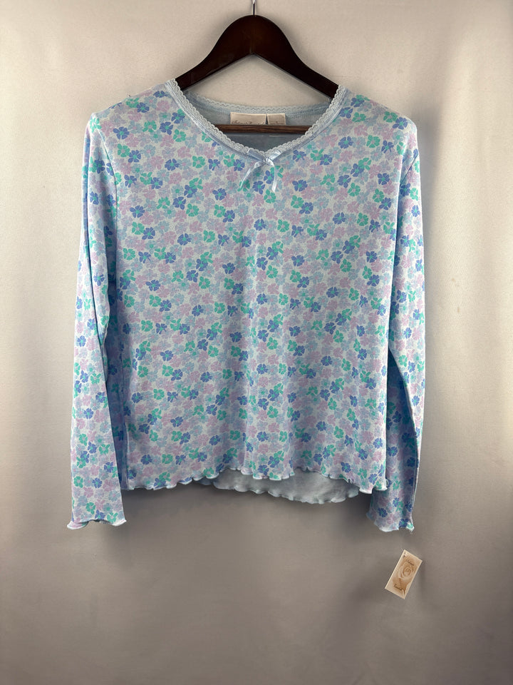 Women’s Intimate Essentials Small Light Blue Floral PJ Set