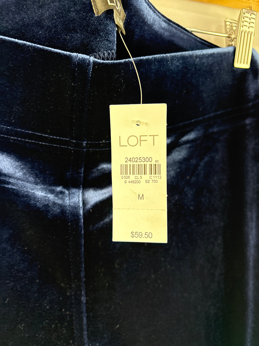 Women’s Loft Medium Sapphire Blue Velvet Leggings