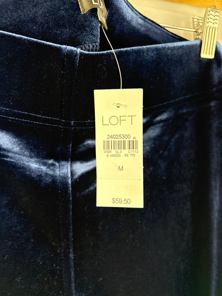 Women’s Loft Medium Sapphire Blue Velvet Leggings
