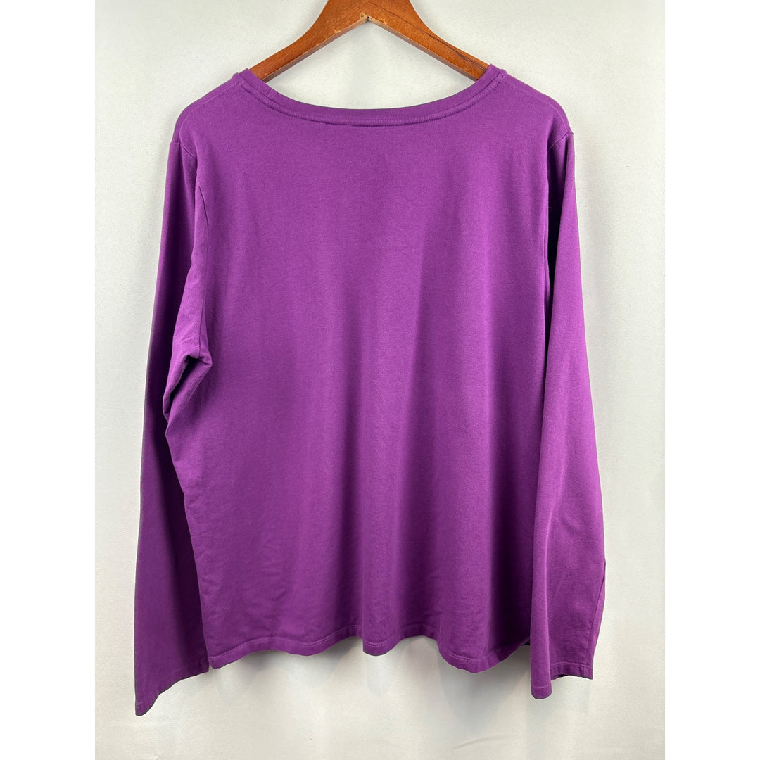 Women’s D&Co XL Purple Long Sleeve Shirt