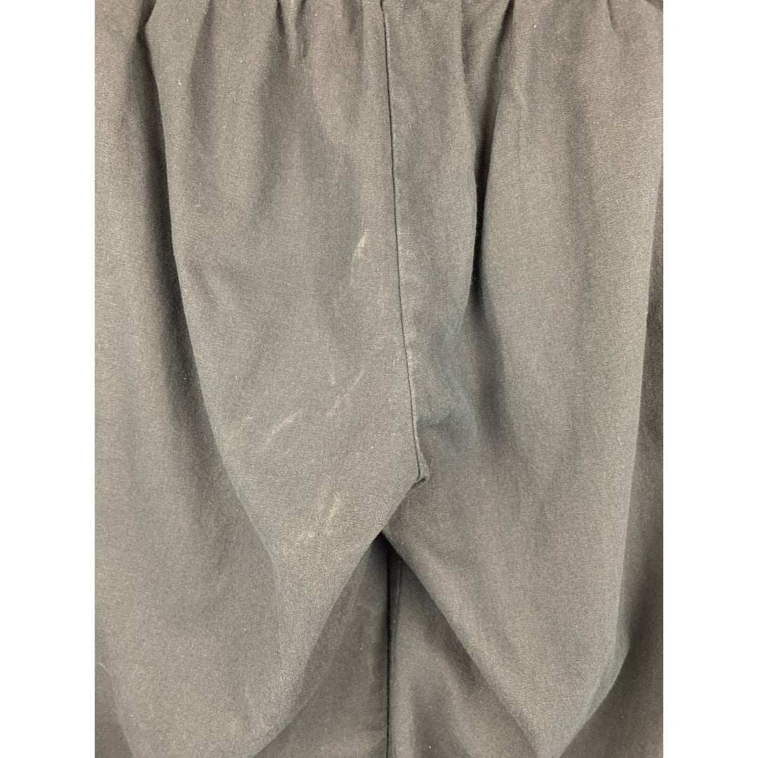 J.Crew Womens Black Elastic Waist Linen-Cotton Pants
