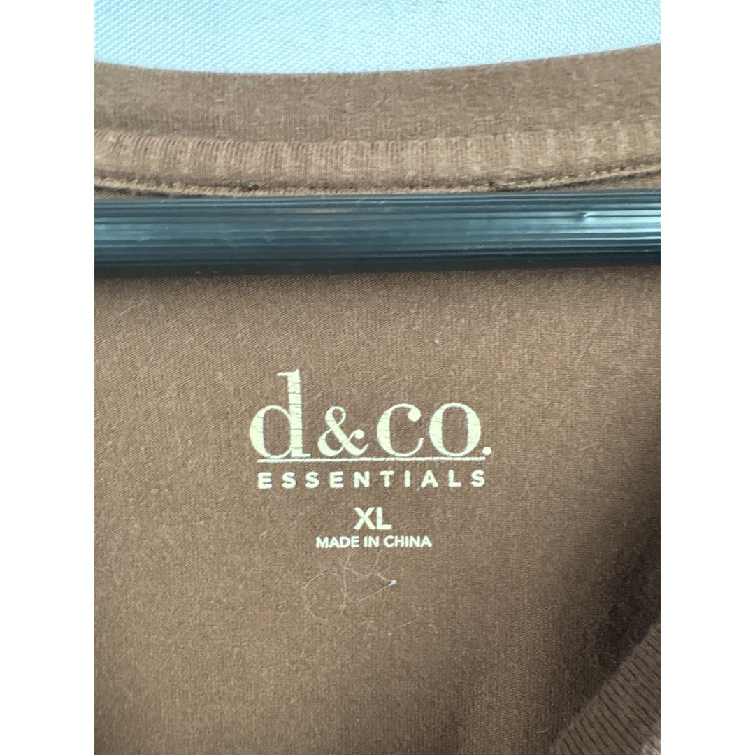 Women’s D&Co XL Chocolate Brown Long Sleeve Shirt