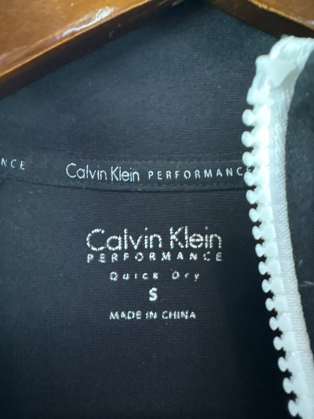 Women’s Calvin Klein Performance Small Black &amp; White Zip Jacket
