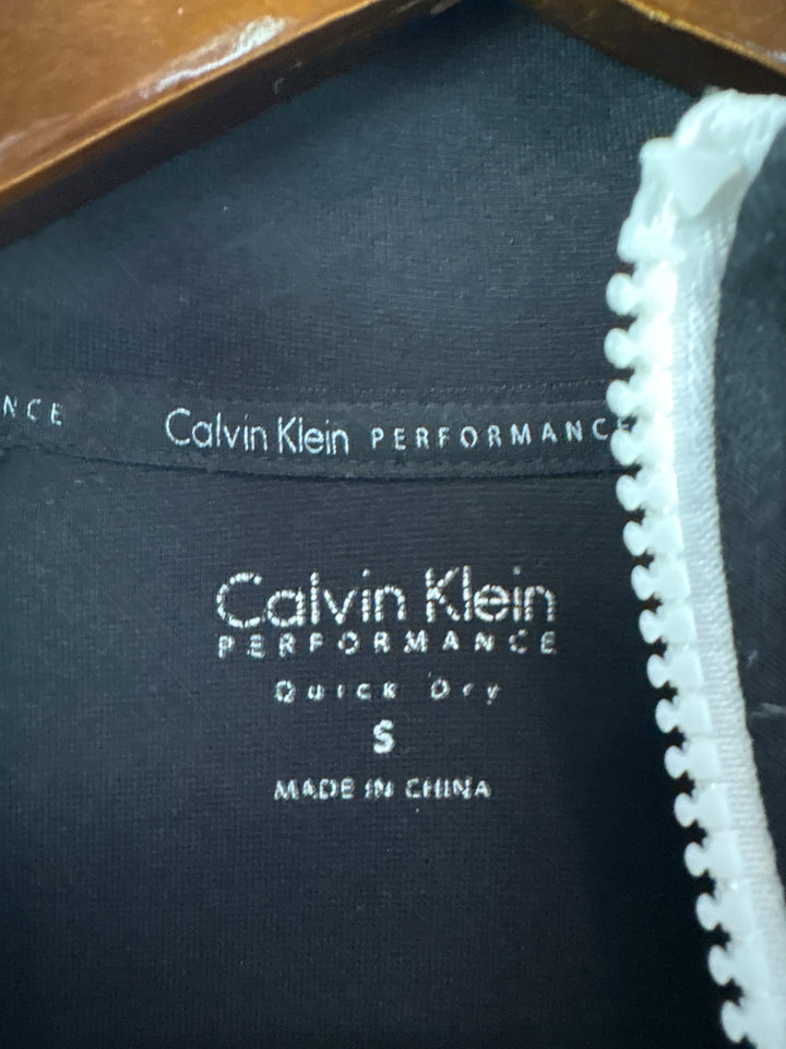 Women’s Calvin Klein Performance Small Black &amp; White Zip Jacket