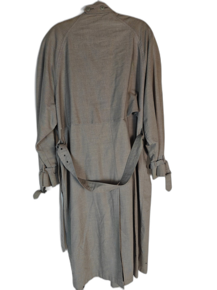 Christian Dior Le Connaisseur Men's Taupe Belted Trench Coat Long Double Breasted Vintage