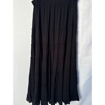 Women’s Serendipity Black Ribbed Maxi Dress Sz XL