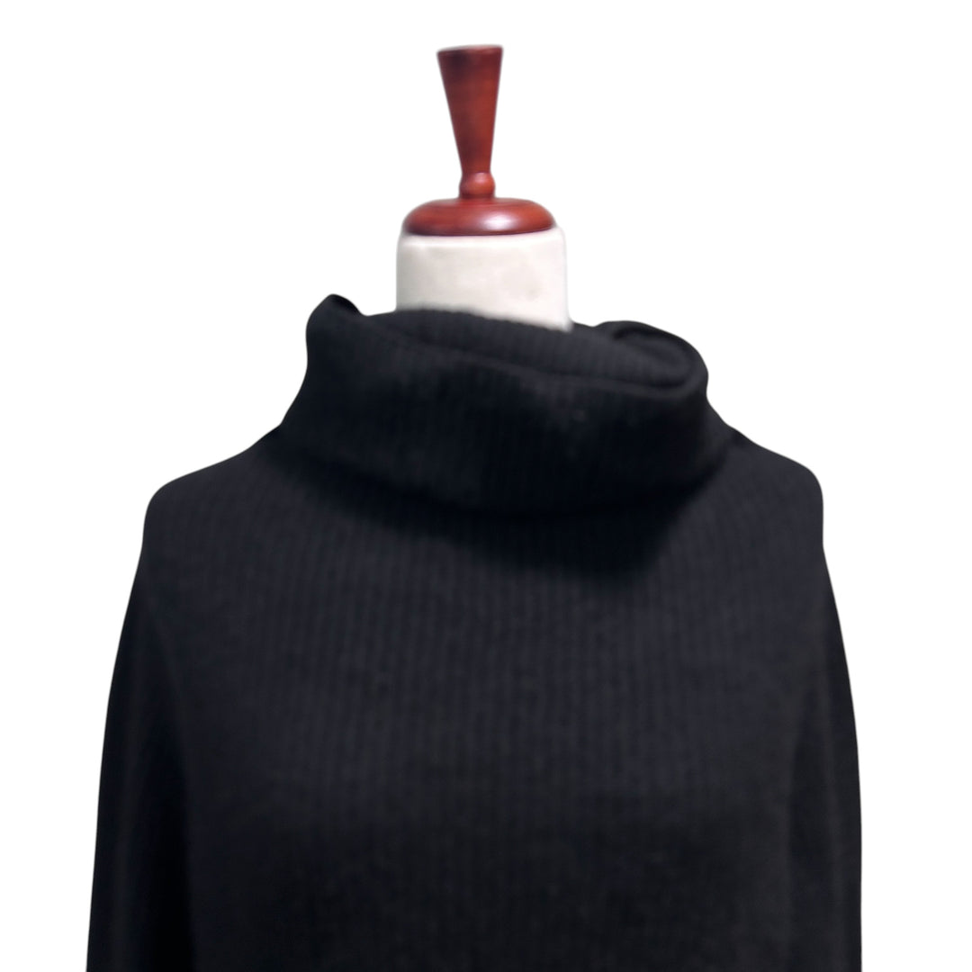 Vince. Women's Small Sweater 100% Cashmere Ribbed Black Turtleneck Minimalist Quiet Luxury Preppy