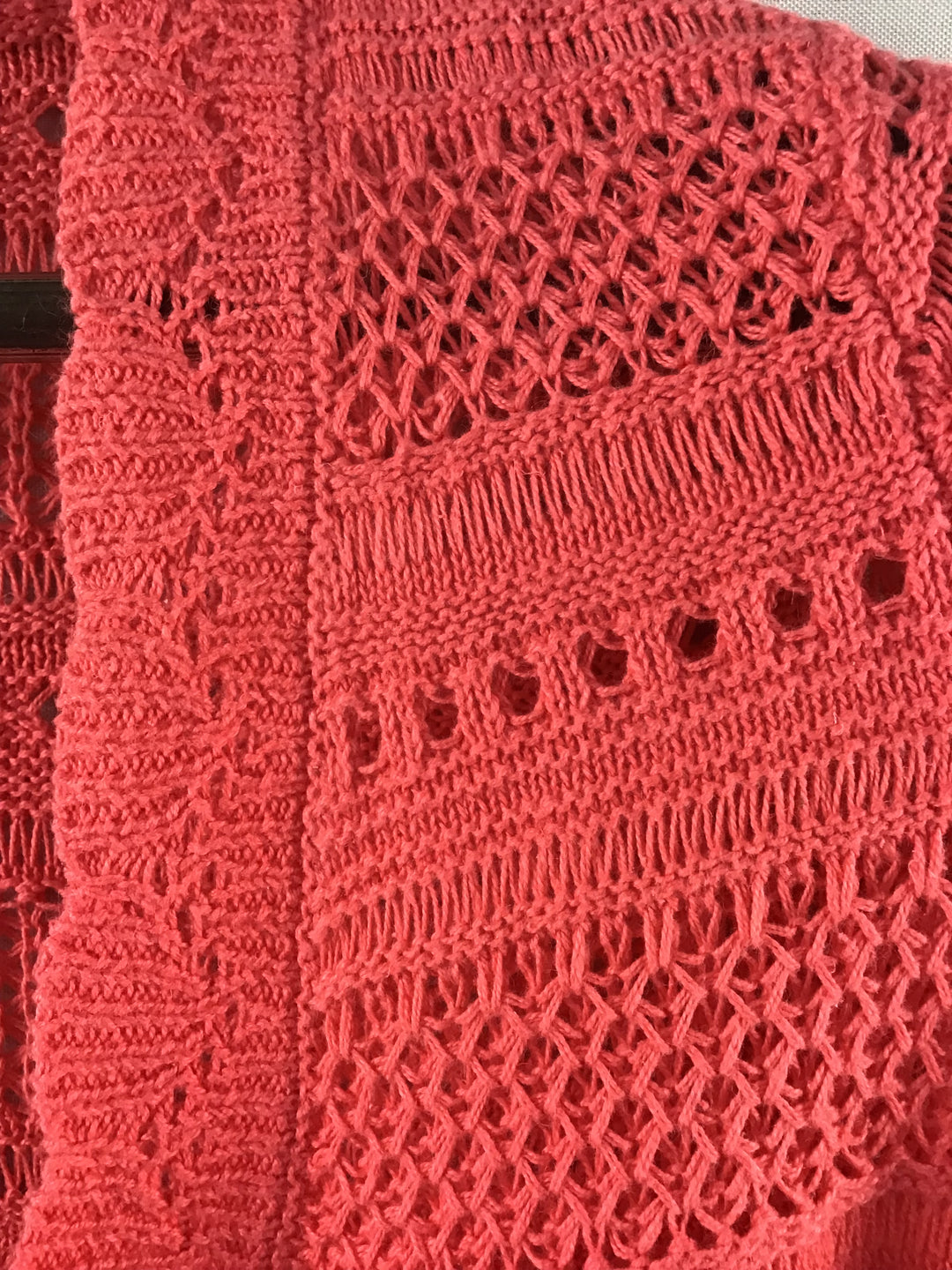 Women’s Christopher & Banks Coral Knit Capped Sleeve Cardigan Size Small