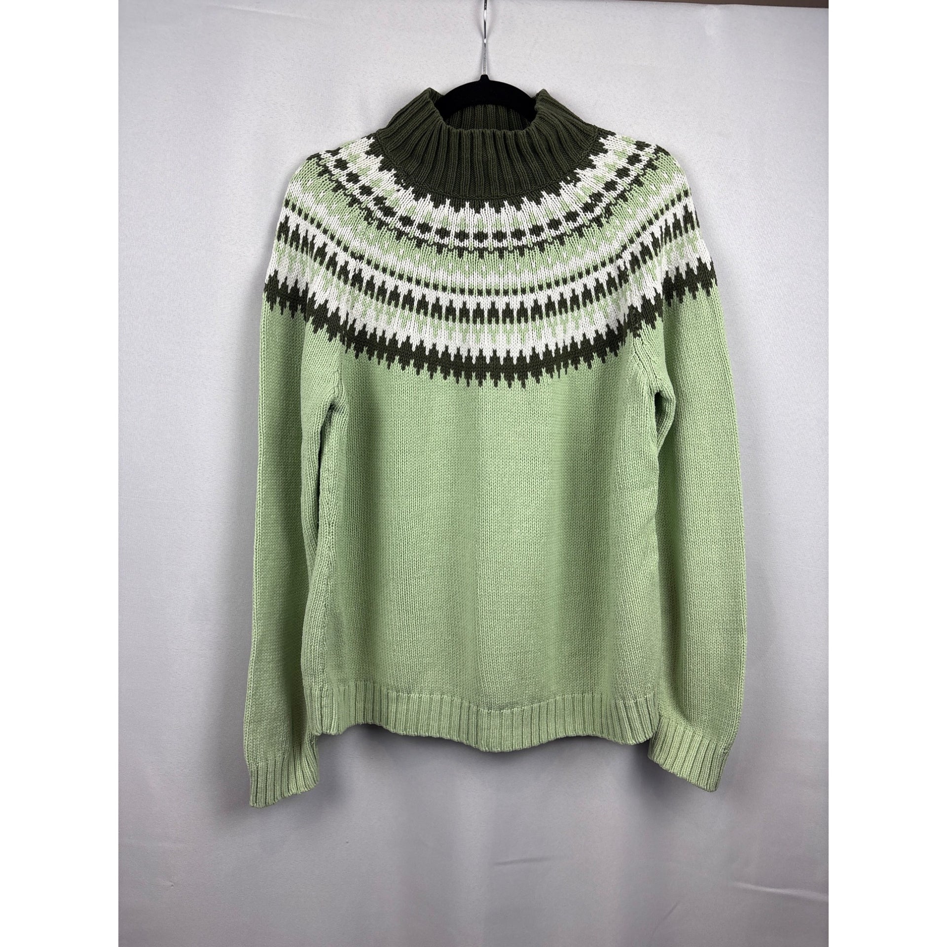 Vintage Croft & Barrow Nordic Style Pullover Sweater With High Neck