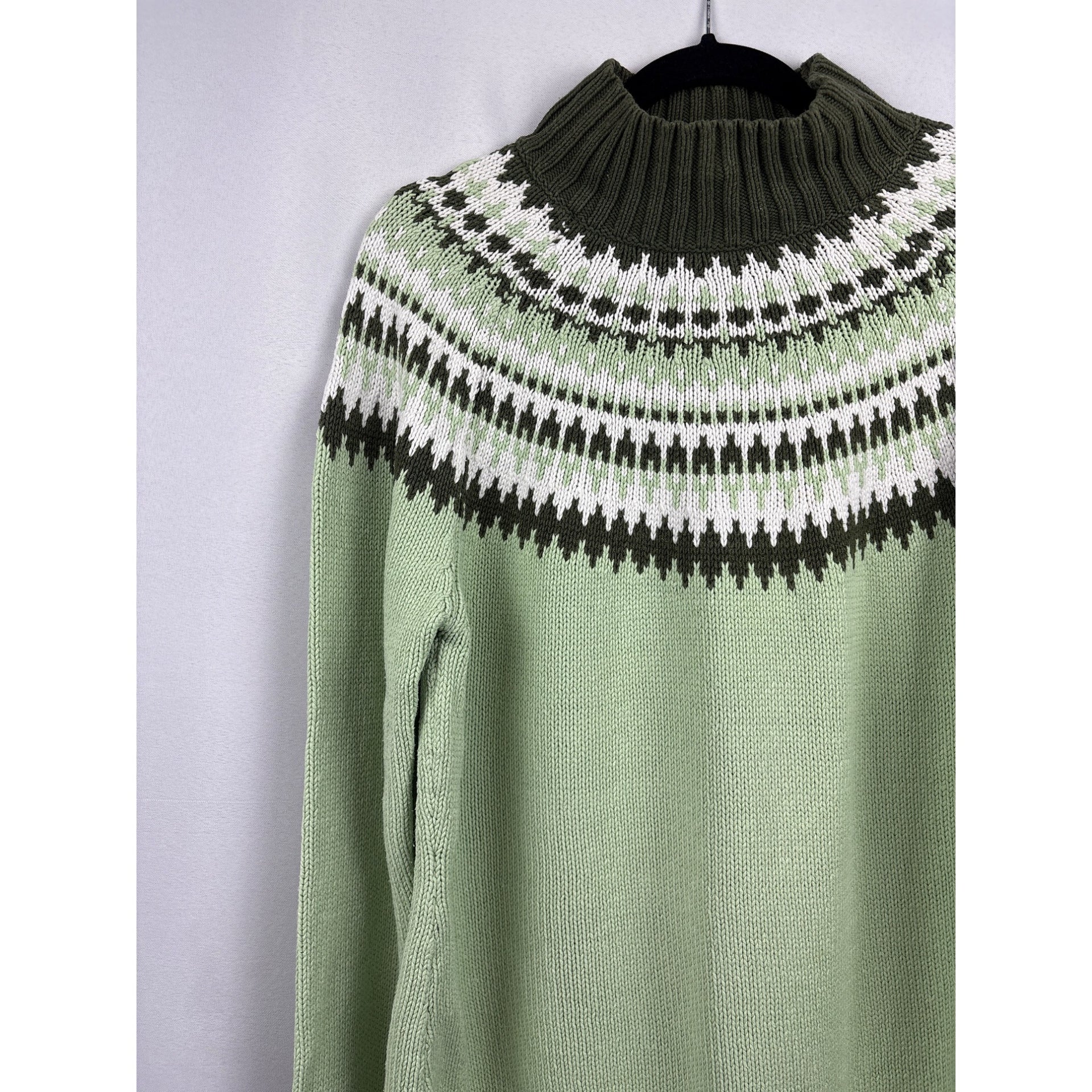 Vintage Croft & Barrow Nordic Style Pullover Sweater With High Neck