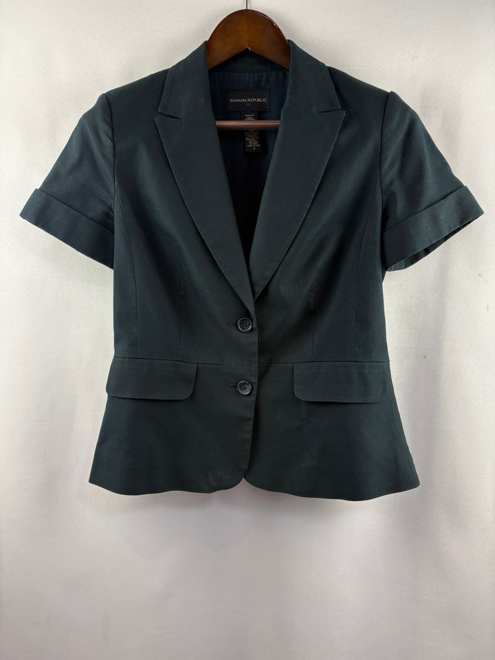 Women’s Banana Republic Size 6 Black Short Sleeve Blazer