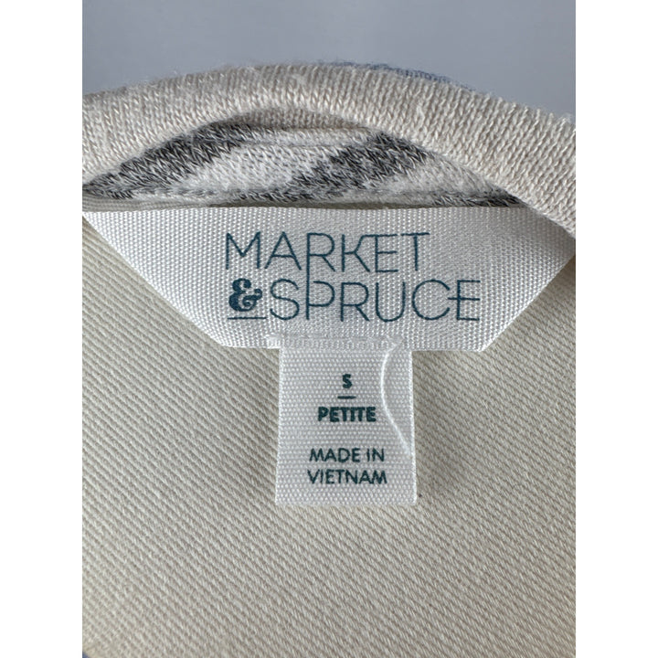 Market & Spruce Petite Striped Sweater Top S Rayon/Polyester