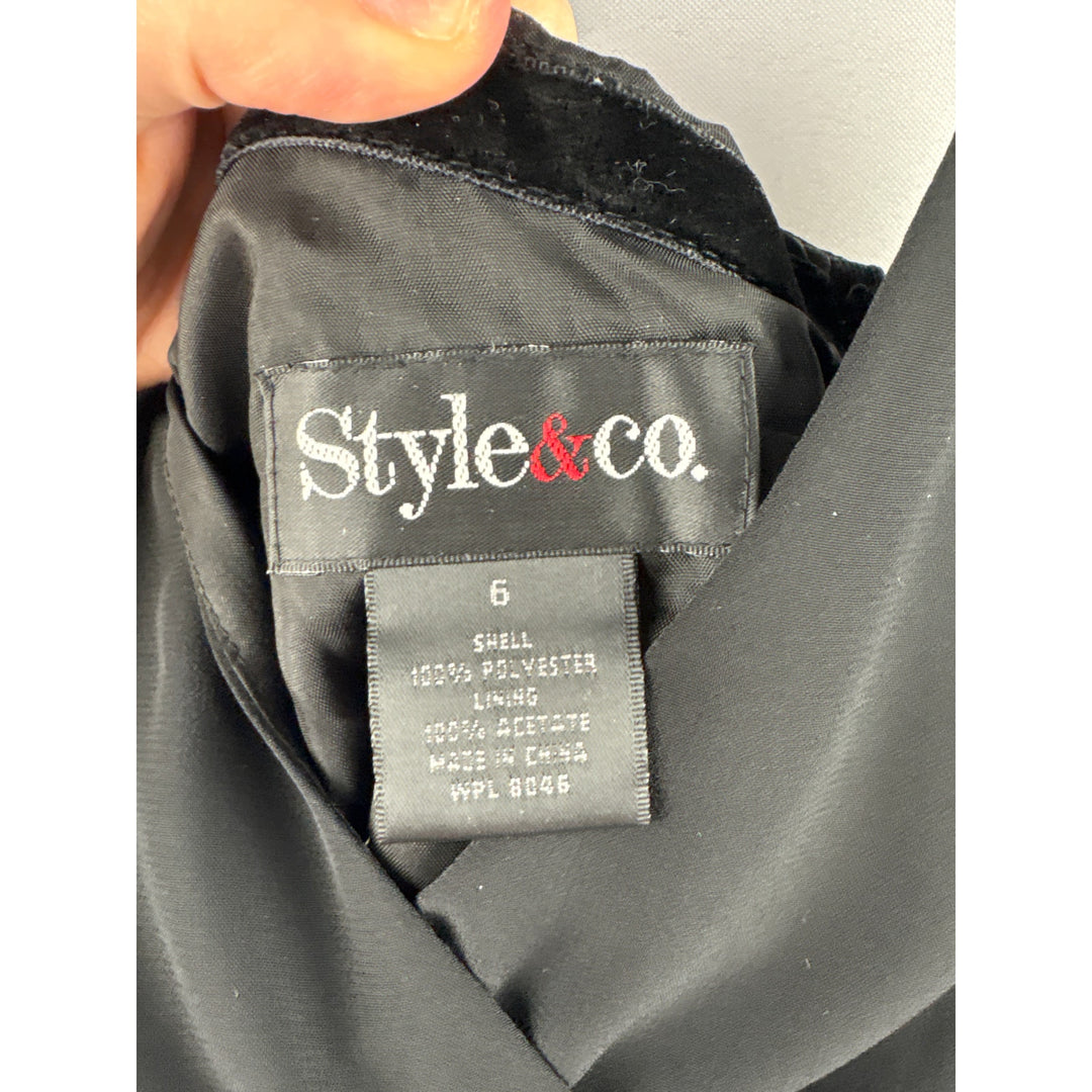 Women’s Style&Co. Size 6 Black Halter Cocktail Dress