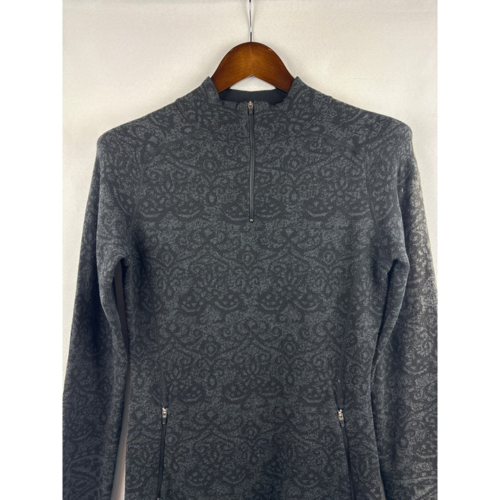 Women’s Cynthia Rowley Small Black & Grey Paisley Sweater Dress