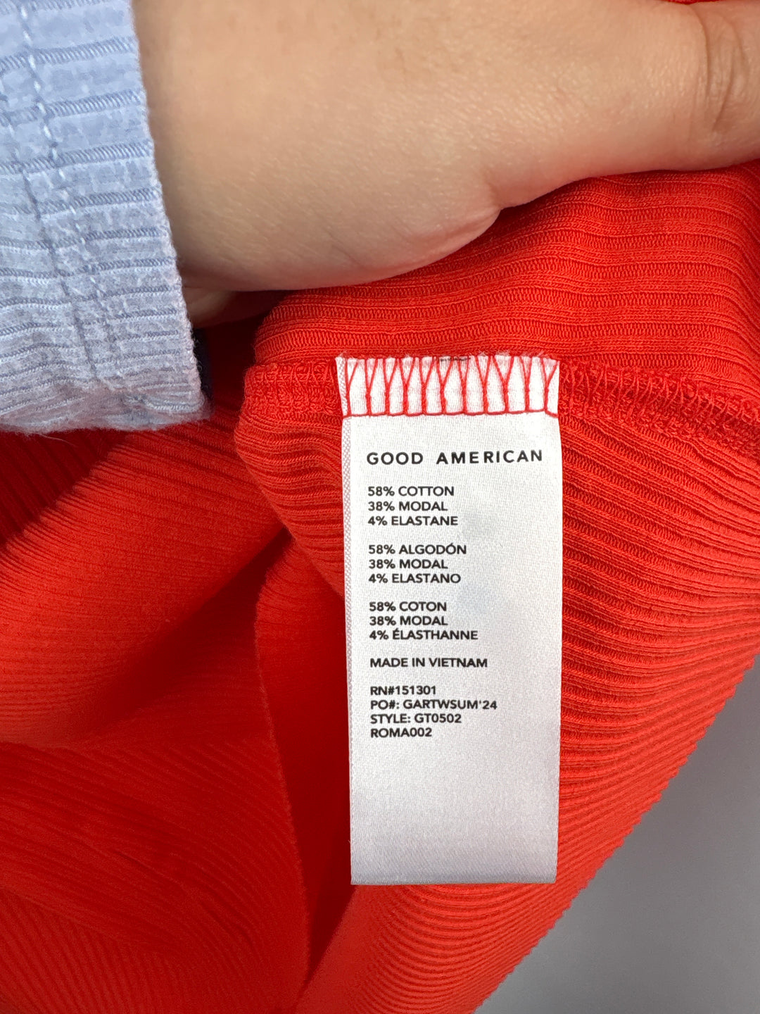 Women’s Good American Size 3X Bright Orange Ribbed Tank