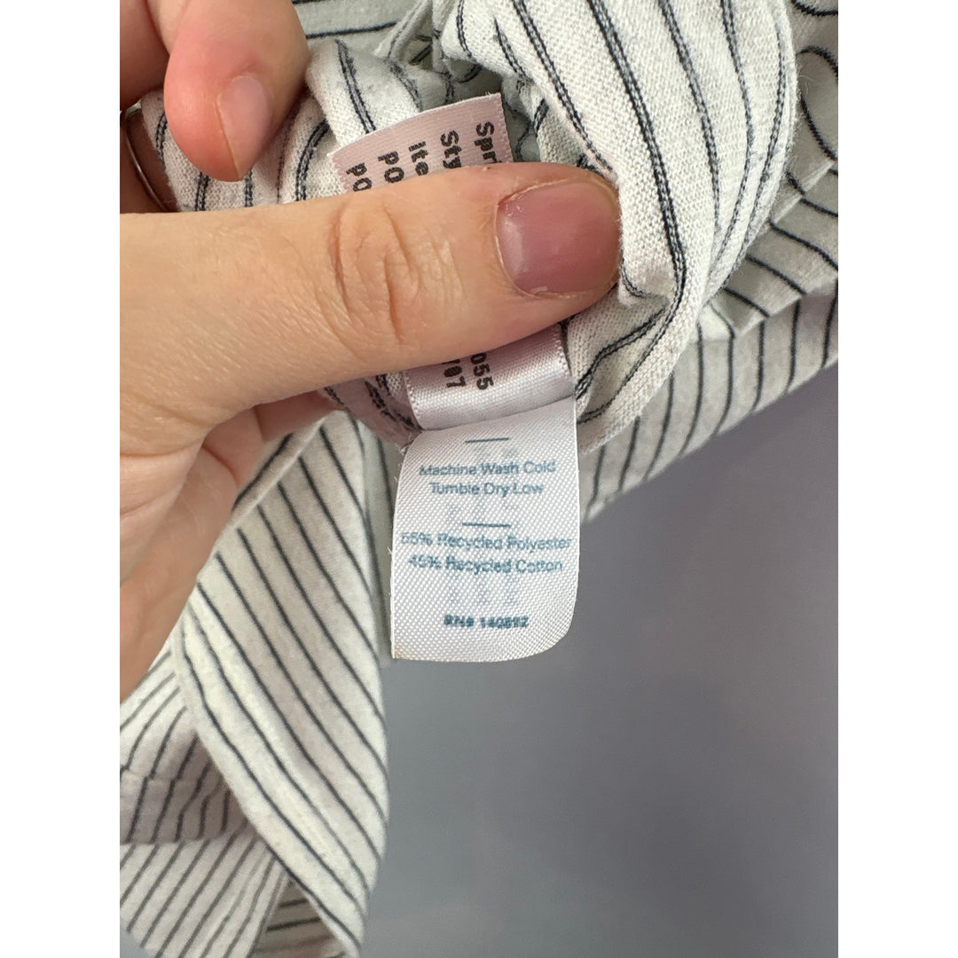 Women’s Marine Layer XS White w/ Black Striped V-Neck T-Shirt