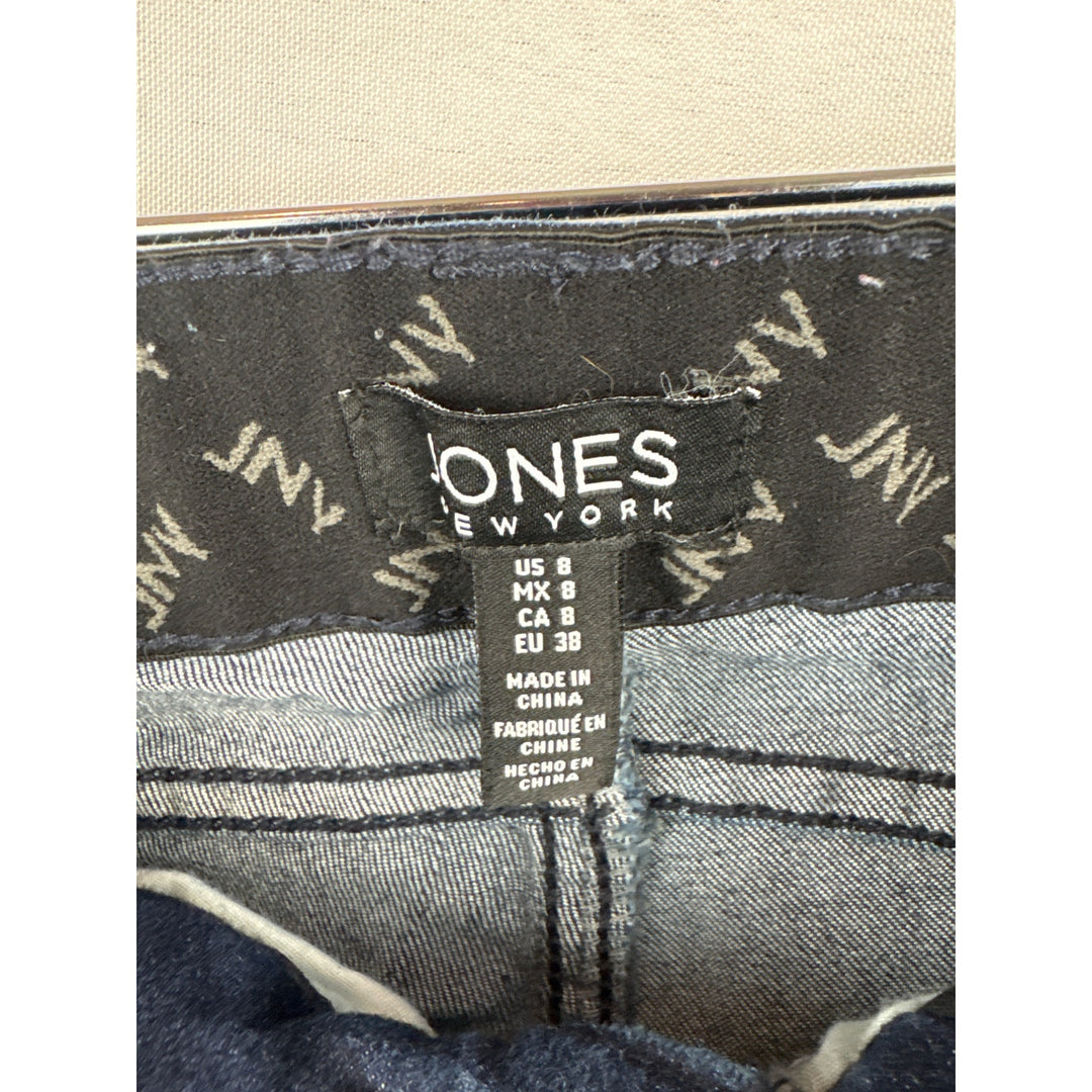 Jones New York Womens Dark Wash Denim Jeans Size 8