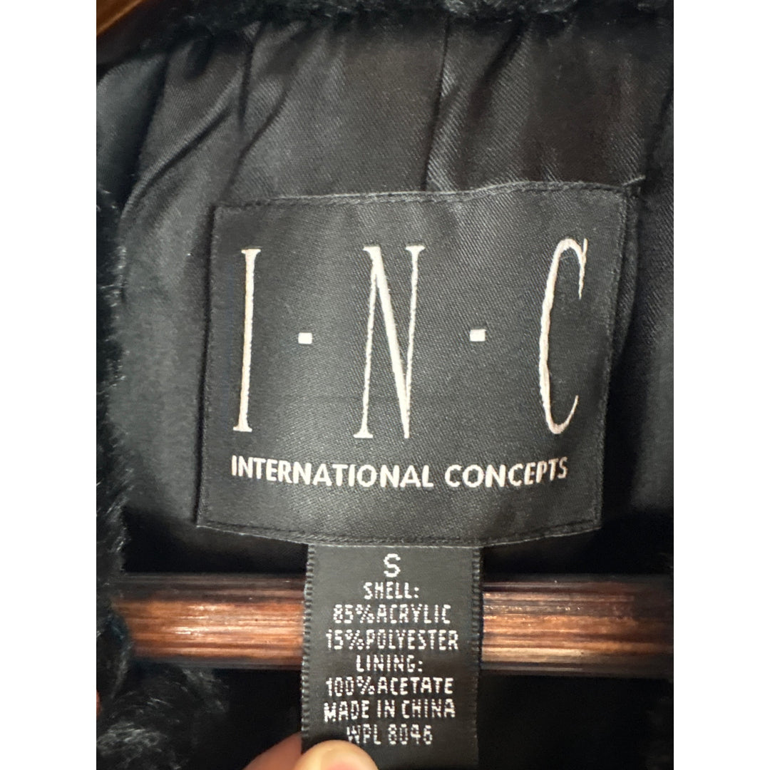 Women’s I.N.C Small Black Faux Fur Coat