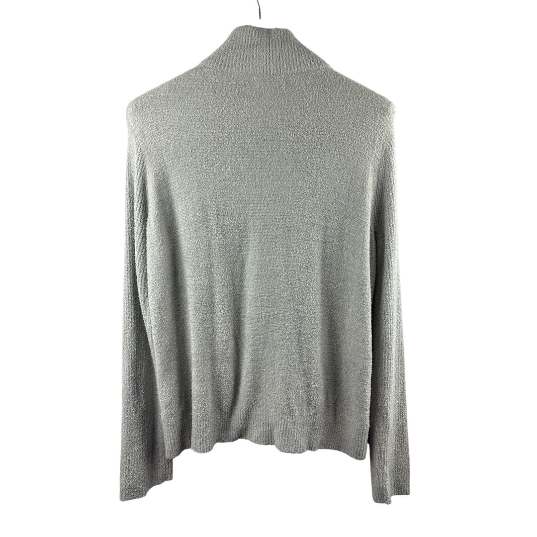 Women’s Barefoot Dreams Large Light Gray Zip Up Plush Cardigan
