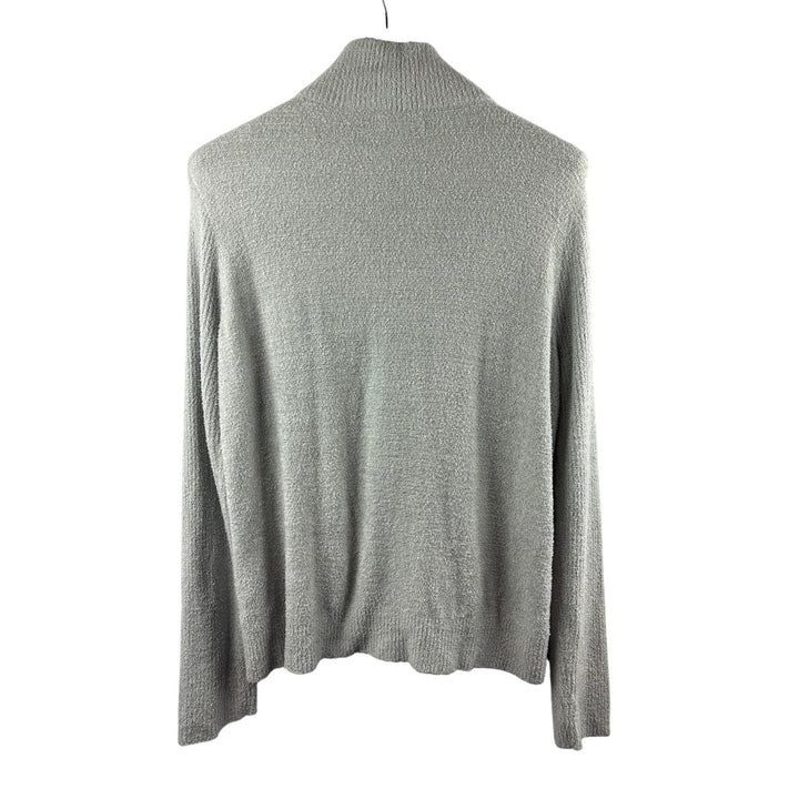 Women’s Barefoot Dreams Large Light Gray Zip Up Plush Cardigan