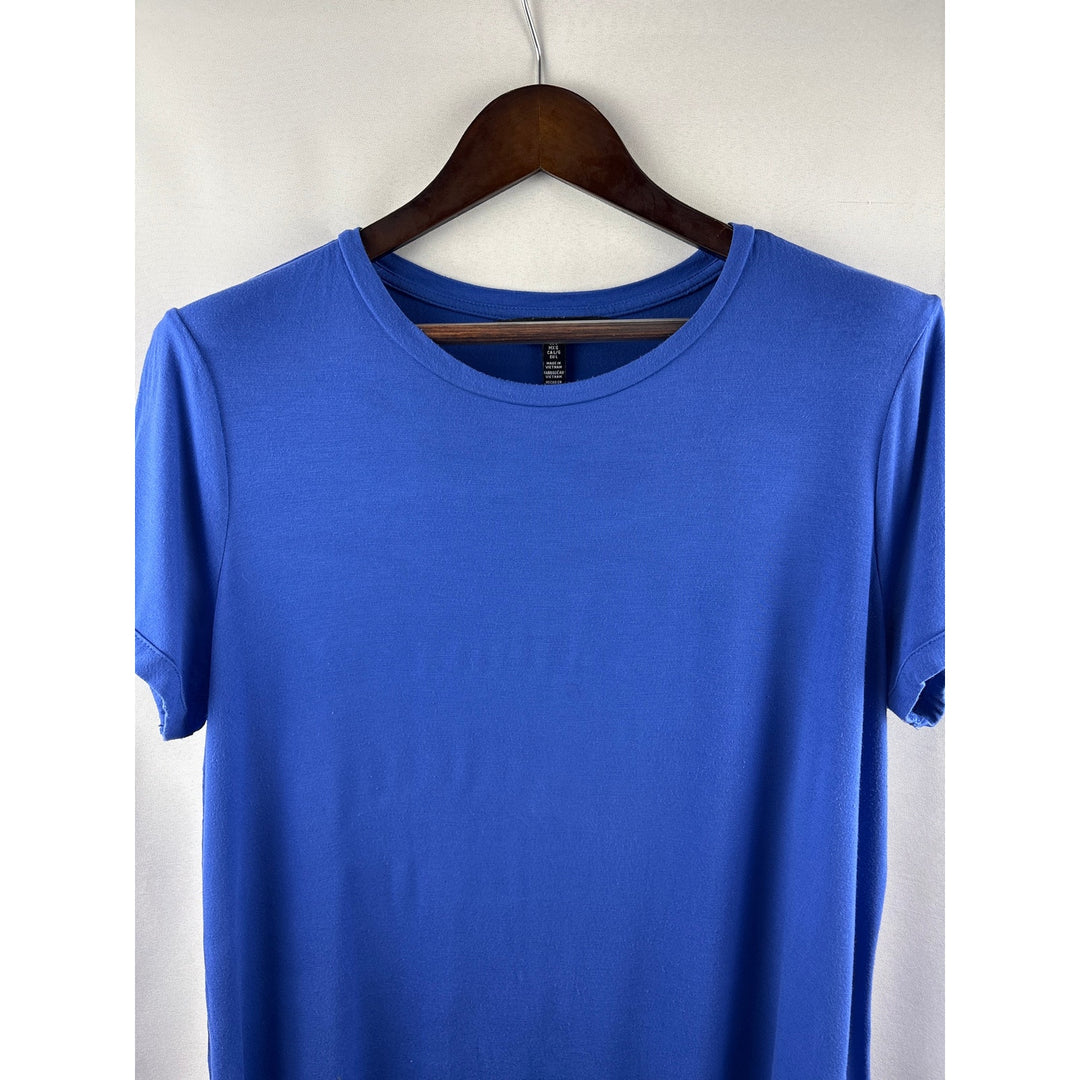 Women’s Ellen Tracy Large Cornflower Blue Short Sleeve Shirt