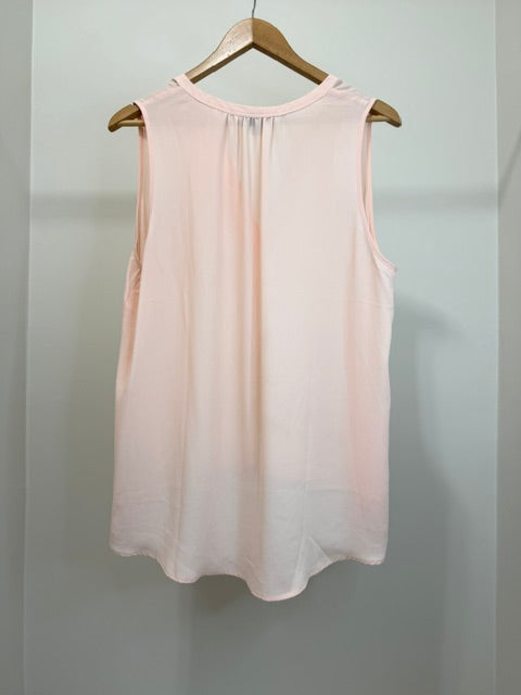 J.Crew 365 V Neck Sleeveless Blouse Pale Pink SzXL