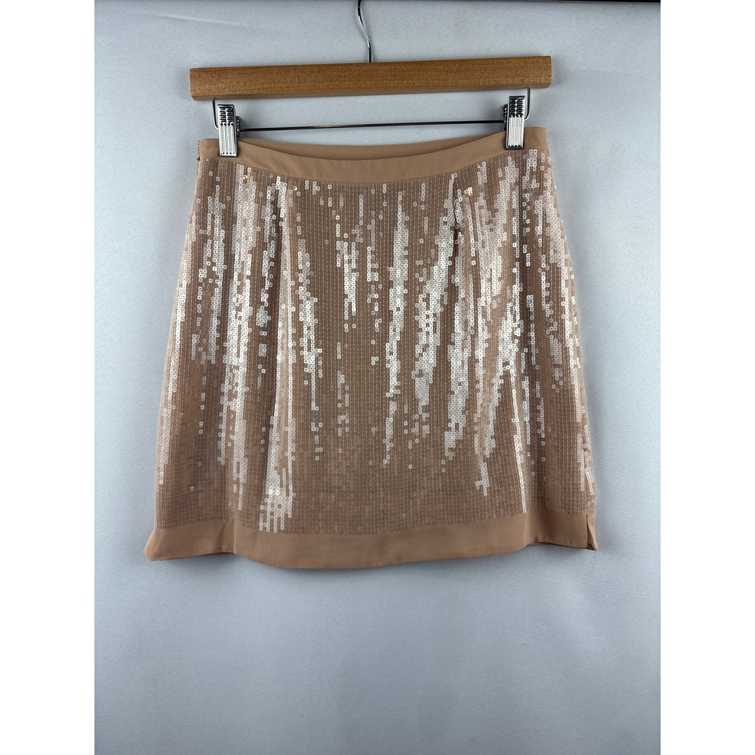 Women’s Kenneth Cole XS Nude Sequin Mini Skirt