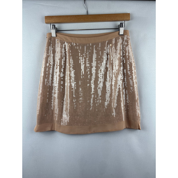 Women’s Kenneth Cole XS Nude Sequin Mini Skirt