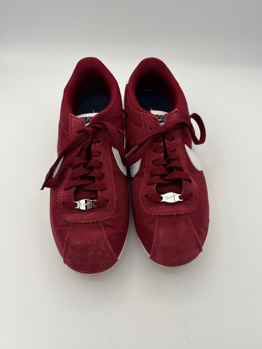 Womens Nike Cortez Maroon Nylon Suede Running Sneakers Size 8.5
