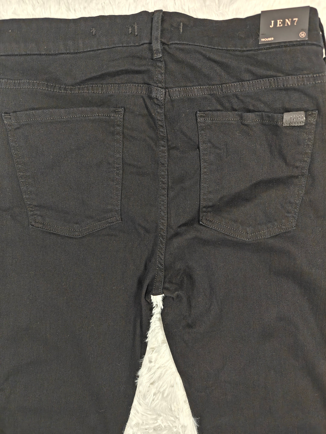 JEN7 Womens Black Trouser Jeans Size 14 Stretch Denim NWT