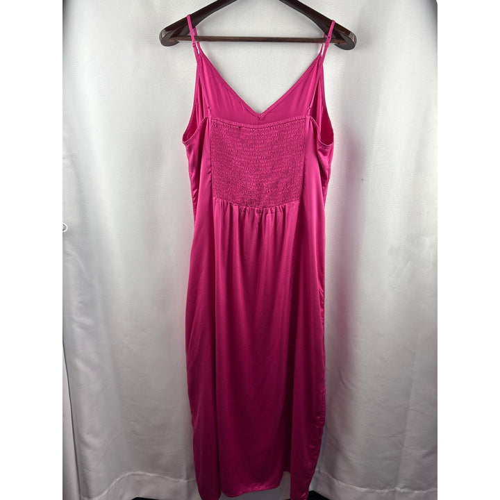 Women’s Old Navy XL Pink Sleeveless Satin Maxi Dress