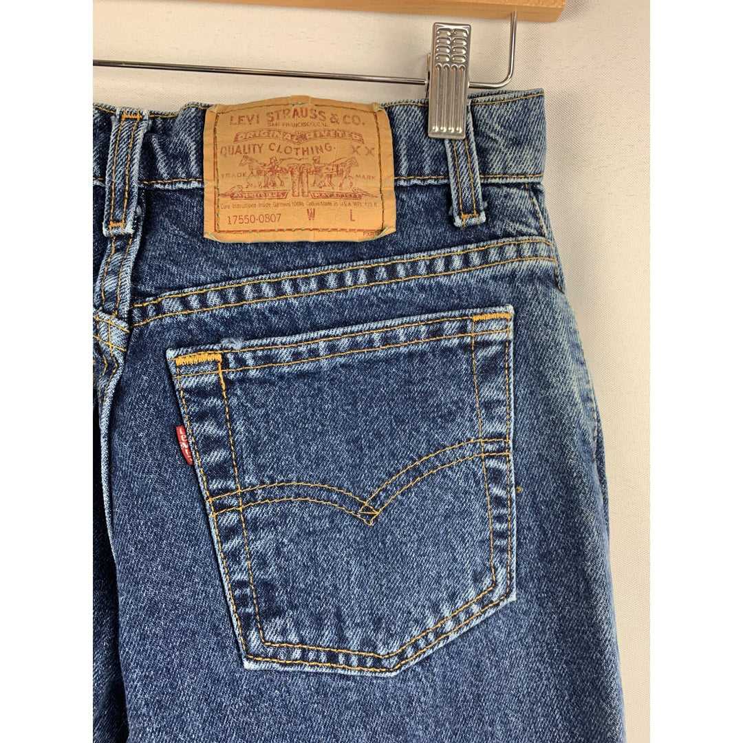 Levis 550 Womens Relaxed Fit Tapered Leg Jeans Size W32 L30 Denim Blue