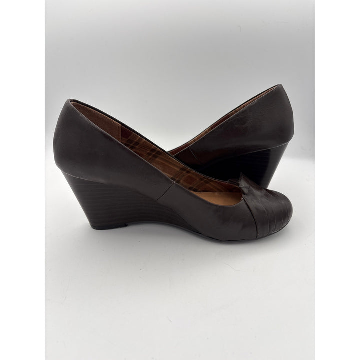 Women’s CL by Laundry Size 8 Brown Leather Wedges