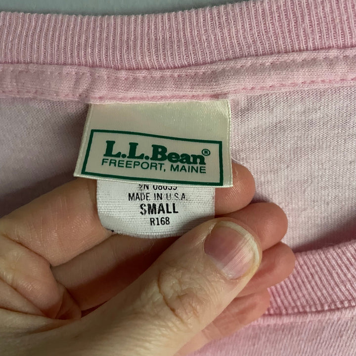Vintage L.L. Bean Pink T-shirt Dress Country Calico Cat Patchwork Cottage sz S