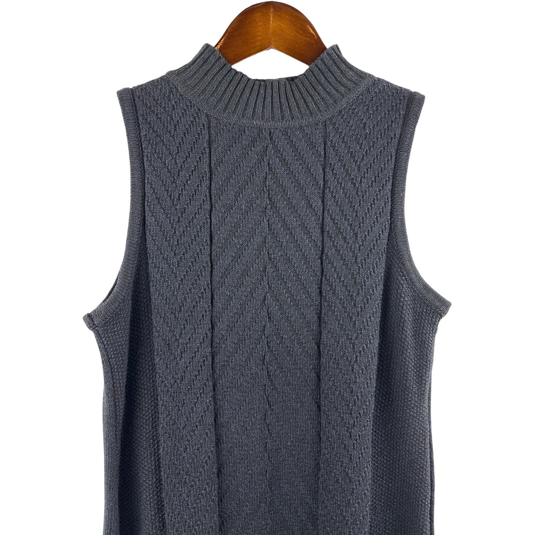 Women’s Style & Co. Small Navy Sleeveless Mock Turtleneck Sweater Dress