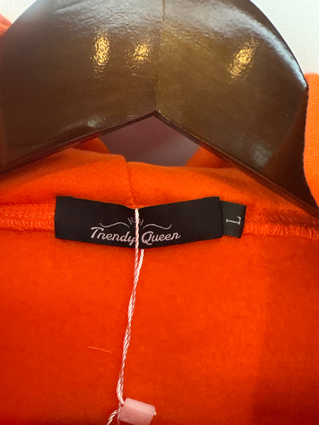 Women’s Trendy Queen Large Bright Orange Hoodie
