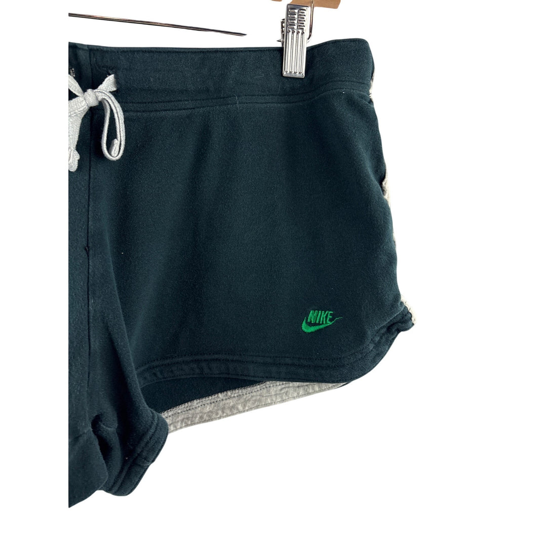 Women’s Nike Large Navy Blue Mini Lounge Shorts w/ Green Logo