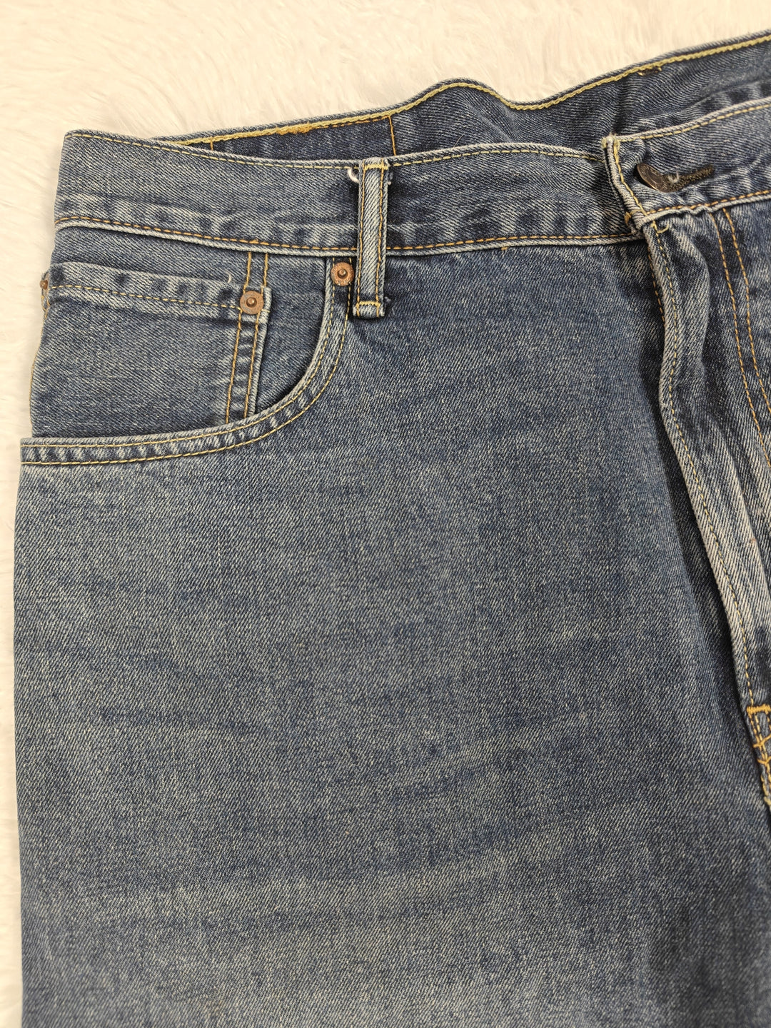 Mens Levis 569 Loose Straight Denim Shorts Blue Size 36