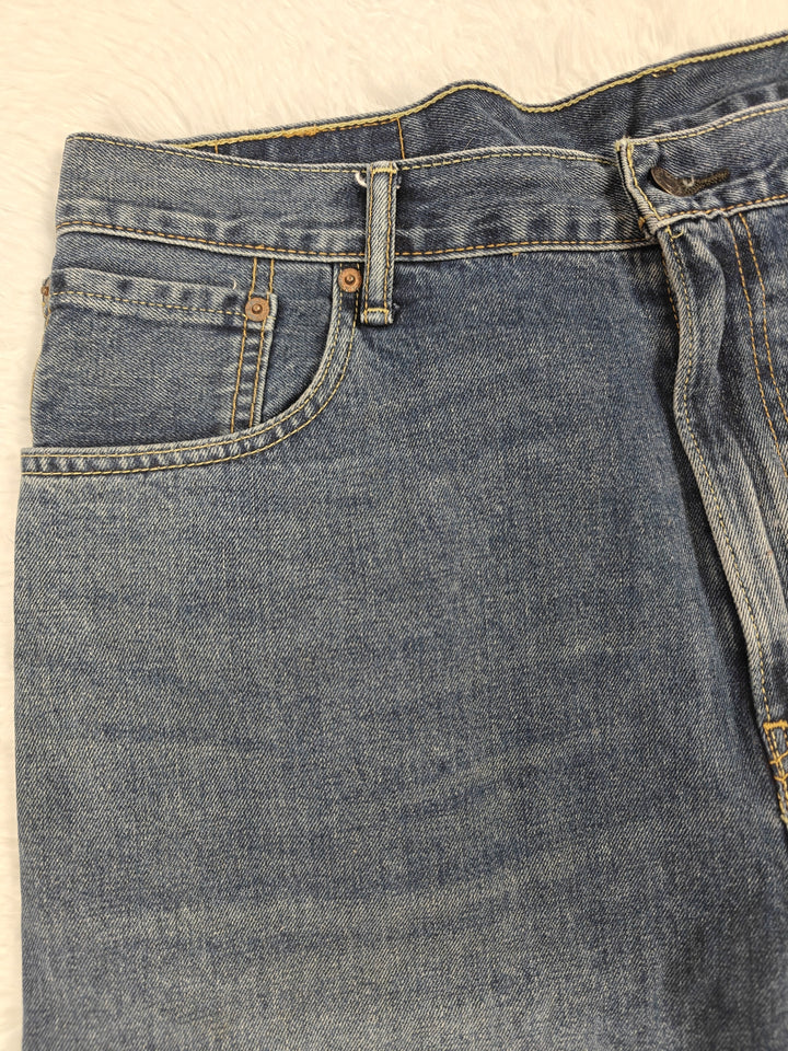 Mens Levis 569 Loose Straight Denim Shorts Blue Size 36