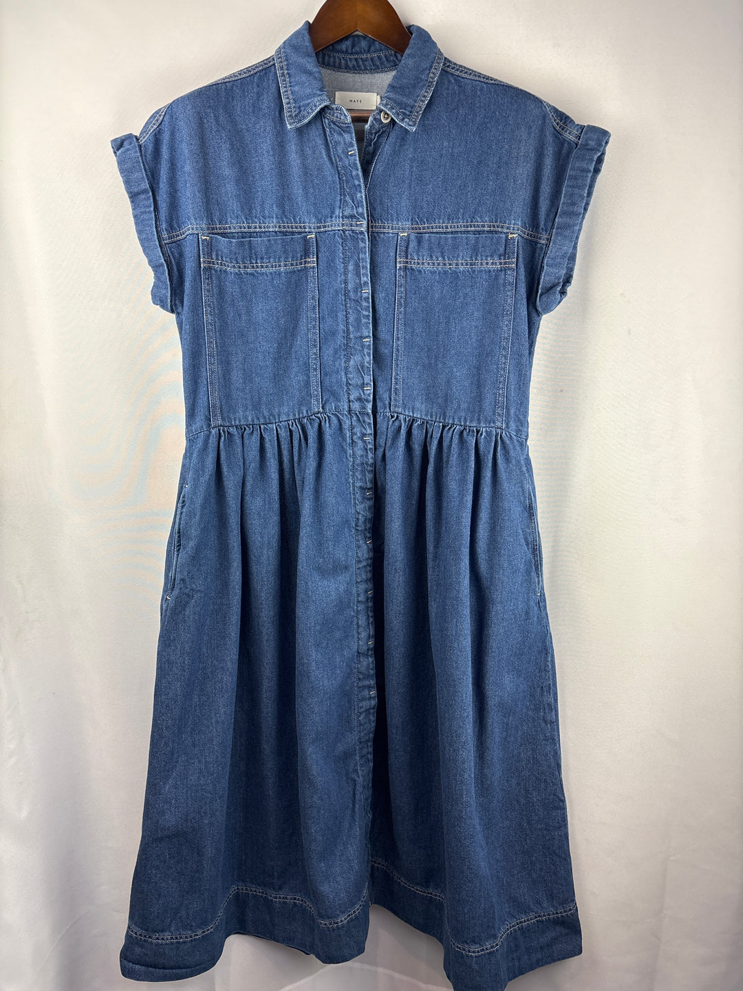 Women’s Maye Medium Dark Blue Denim Maxi Dress