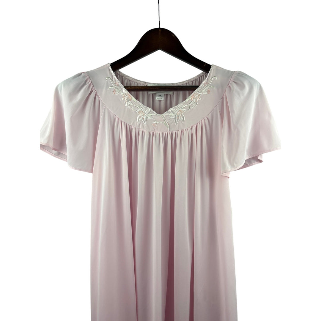 Women’s Miss Elaine Medium Baby Pink Satiny Nightgown