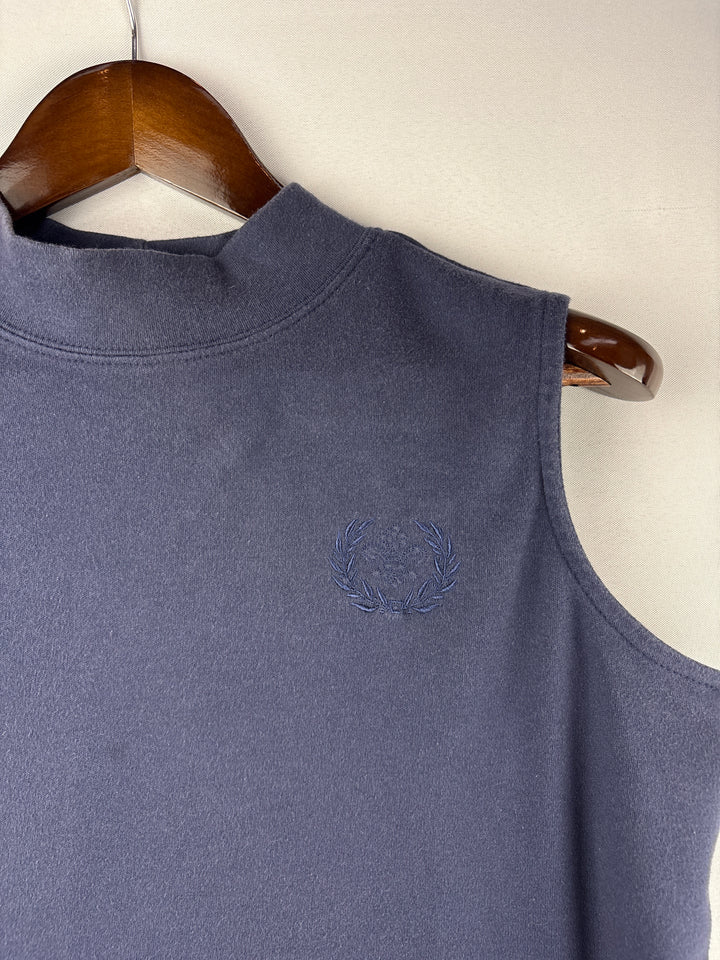 Women’s Blair Medium Navy Blue Sleeveless Mock Turtleneck